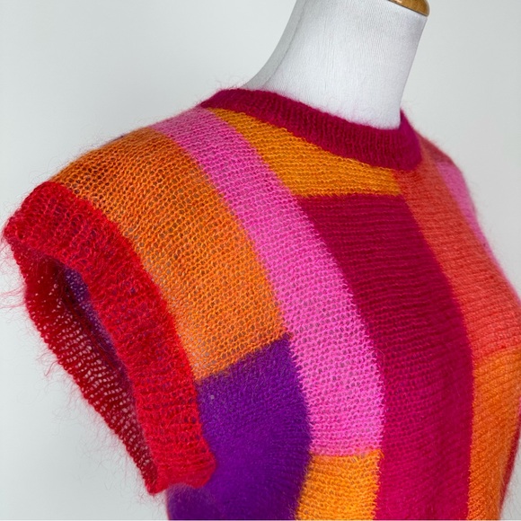 Vintage Renee Tener for Jeanne Pierre Colorful Mohair Blend Sweater Size Med Pet - Picture 5 of 14